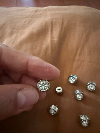 Bottoni strass argento
