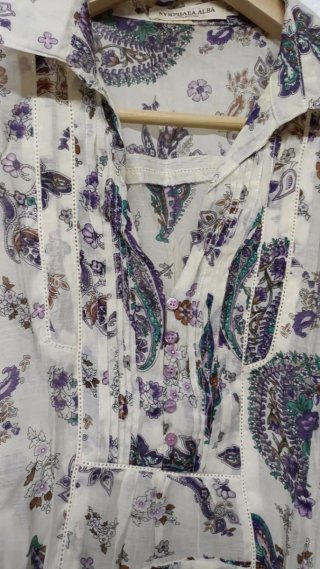 Camisa Vintage Dressing Estampada Talla M
