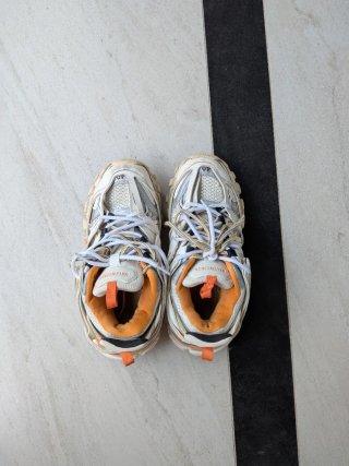 Zapatillas Balenciaga Hombre Blancas Naranja