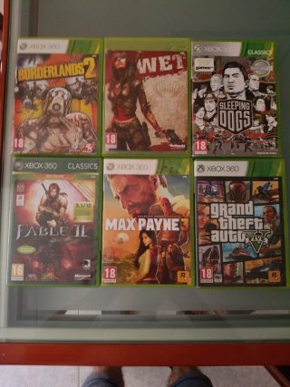 Xbox 360 Juegos: Borderlands 2, WET, Sleeping Dogs