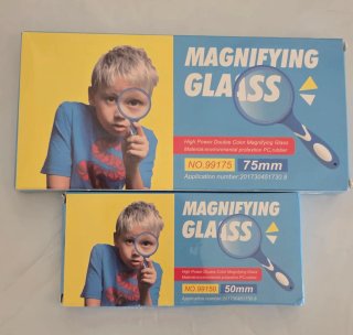 Pack 2 lupas 75mm y 50mm