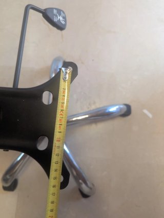 Base Silla Oficina Cromada con Pistón