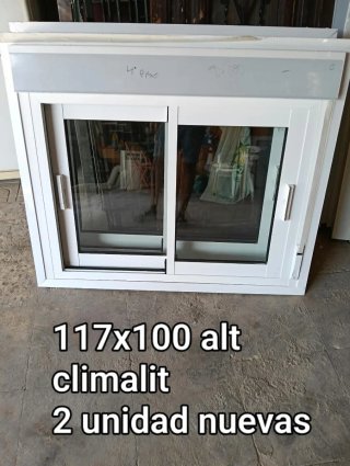 Ventana aluminio 117x100 Climalit