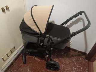 Carrito Bebé Jane Rider Negro y Beige