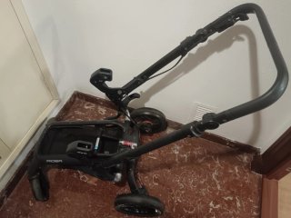 Carrito Bebé Jane Rider Negro y Beige