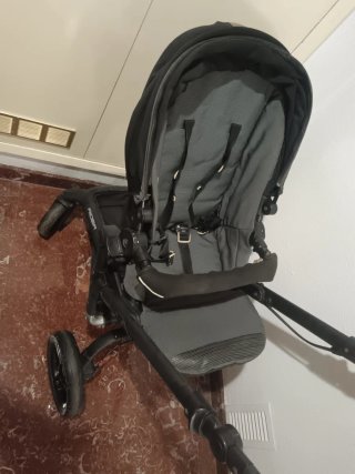 Carrito Bebé Jane Rider Negro y Beige