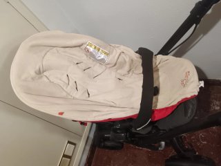Carrito Bebé Jane Rider Negro y Beige