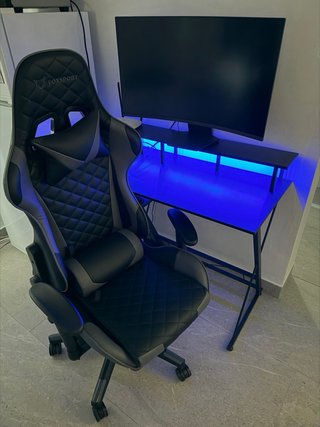 Mesa Gamer Negra 120cm