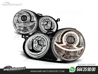 FAROS DELANTEROS OJOS DE ANGEL PARA VOLKSWAGEN POLO 9N