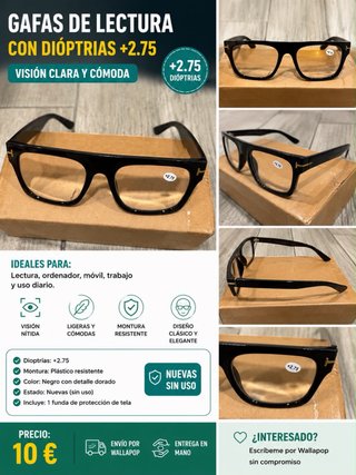 Gafas de lectura +2.75 dioptrías