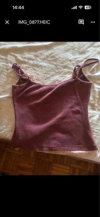 Camiseta Shein encaje, tirantes regulables