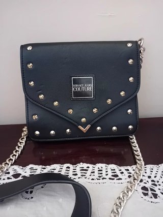 Borsa Versace Jeans Couture nera borchie