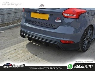 DIFUSOR TRASERO FORD FOCUS MK3 2015-2018 NEGRO BRILLO