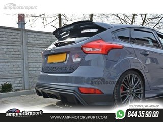DIFUSOR TRASERO FORD FOCUS MK3 2015-2018 NEGRO BRILLO