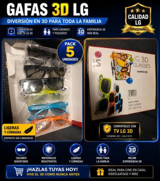 Confezione da 5 occhiali 3D LG
