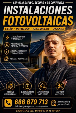 Instalación de Sistemas Fotovoltaicos Completos