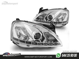 FAROS DELANTEROS LUZ DIURNA LED REAL DRL PARA OPEL CORSA C
