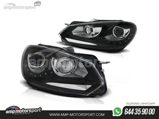 FAROS DELANTEROS LUZ DIURNA LED REAL DRL PARA VOLKSWAGEN GOLF MK6