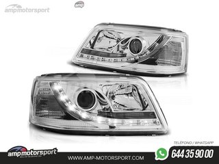 FAROS DELANTEROS LUZ DIURNA LED REAL DRL PARA VOLKSWAGEN T5