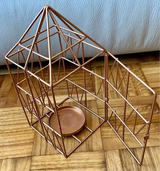 Portavelas Cobre Metal Decorativo