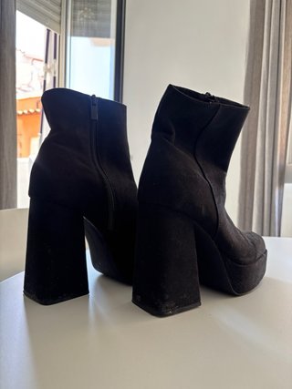 Botines negros plataforma tacón