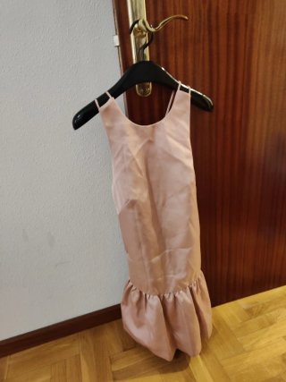 Vestido rosa volante talla 36