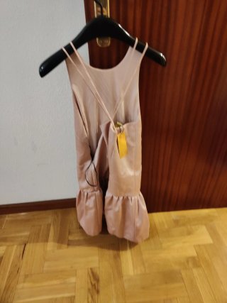 Vestido rosa volante talla 36