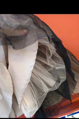 Vestido Naf Naf tul negro talla 42