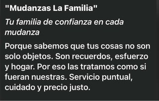 "Mudanzas La Familia".