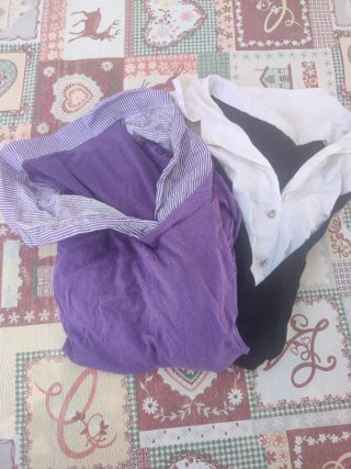 Lote 2 jerseys cuello y mangas camisa T.36
