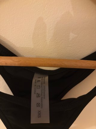 Tanga bikini negro XXS (nuevo con protector)