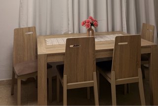 Mesa extensible de madera