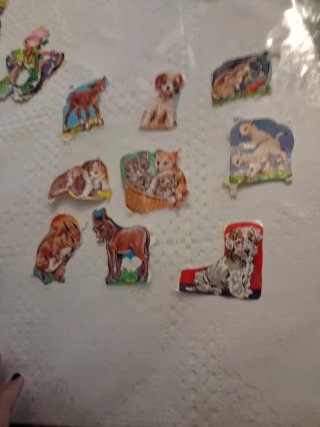 Cromos troquelados animales 80s