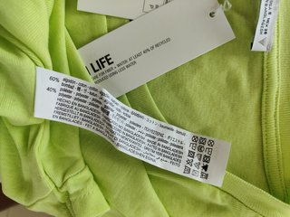 Camiseta Zara Talla S Verde con etiqueta