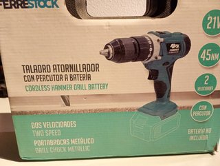 Taladro Percutor 21V 2 Baterías 2Ah Cargador