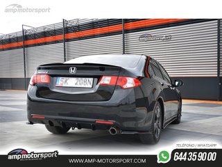 DIFUSOR TRASERO HONDA ACCORD MK8 2008-2011 NEGRO BRILLO
