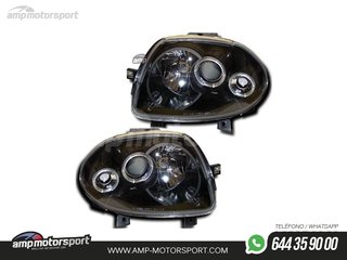 FAROS DELANTEROS OJOS DE ANGEL PARA RENAULT CLIO