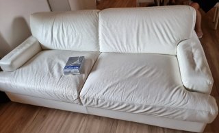 Divano Letto Chateau d'Ax Bianco Ecopelle