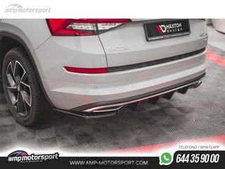 DIFUSOR TRASERO SKODA KODIAQ 2016-- NEGRO BRILLO