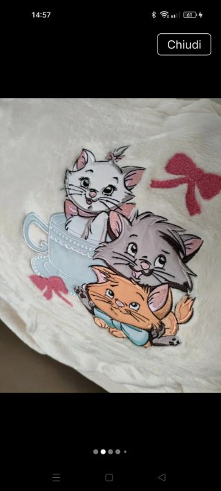 Felpa Disney Gli Aristogatti Taglia Unica