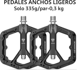 Pedales de bicicleta planos resistentes