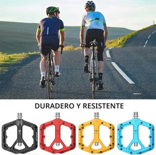 Pedales de bicicleta planos resistentes