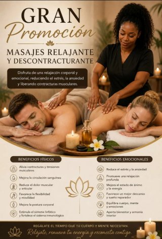 Promo Masaje Relajante y Descontracturante