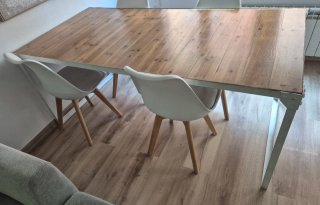 Mesa Comedor Industrial Madera y Metal