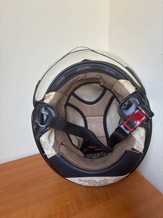 Casco Jet JFM Vintage Blanco y Dorado XL
