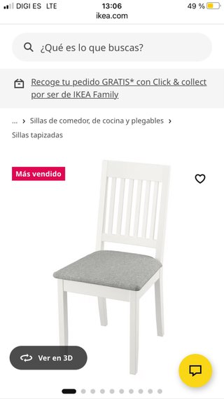 Sillas de comedor IKEA tapizadas