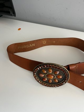 Cinturón Morgan Mujer Hebilla Decorada Marrón