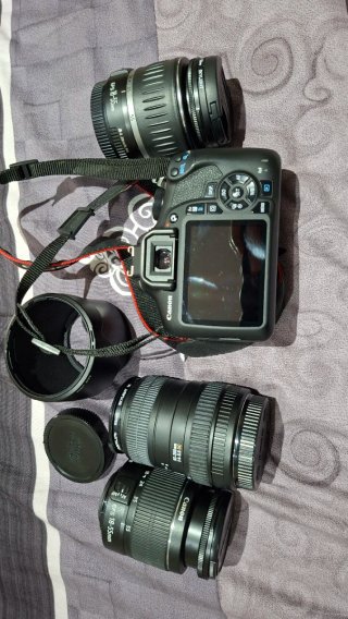 Canon EOS 1300D + objetivo ,Lentes.  2  EF-S 18-55