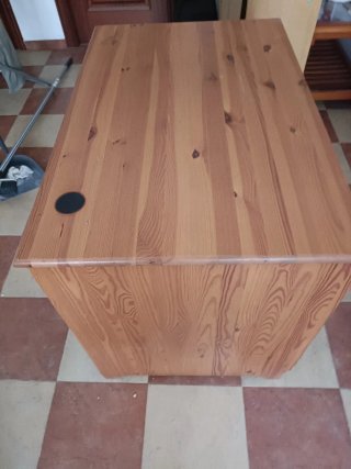 Mueble TV madera y cristal