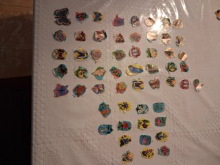 Cromos troquelados años 80